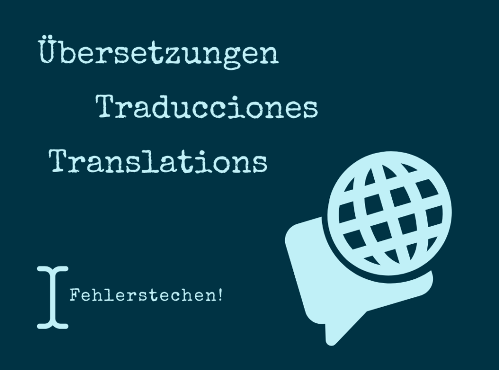 Übersetzungen. Traducciones. Translations. Logo und Grafik