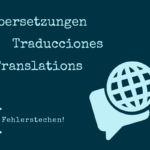 Übersetzungen. Traducciones. Translations. Logo und Grafik